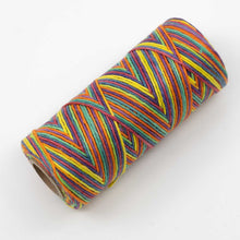 Load image into Gallery viewer, 6-Strand Unwaxed Dyed Rainbow Organic Hemp Twine