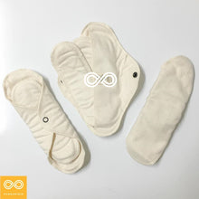 Load image into Gallery viewer, Organic Cotton Daytime 3-Pack Washable Menstrual Pads (Made in USA) (Latex-free)