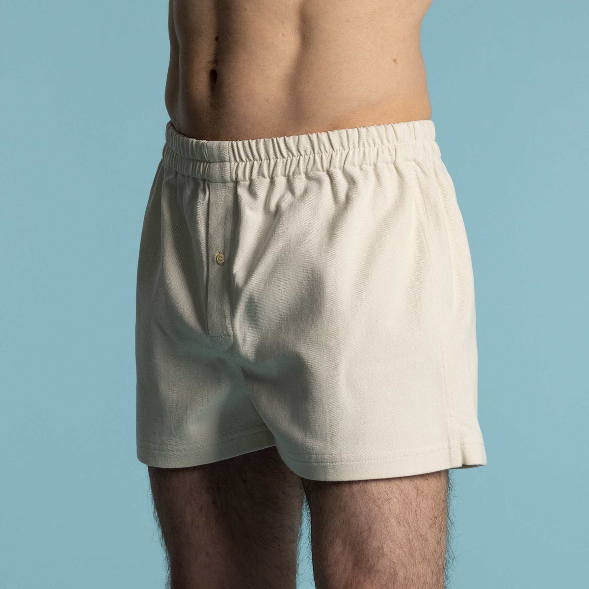 100% Organic Cotton Twill Boxers (Plastic-Free; Organic Elastic ...