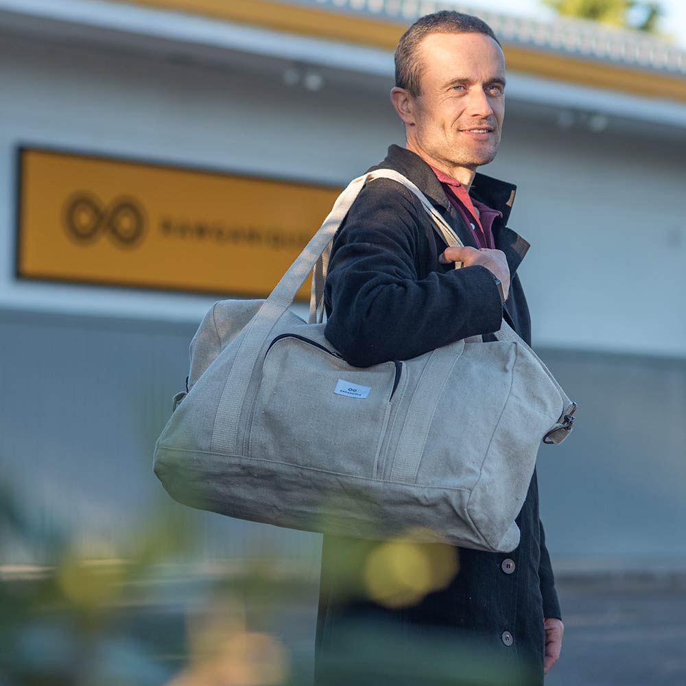 hemp duffel bag