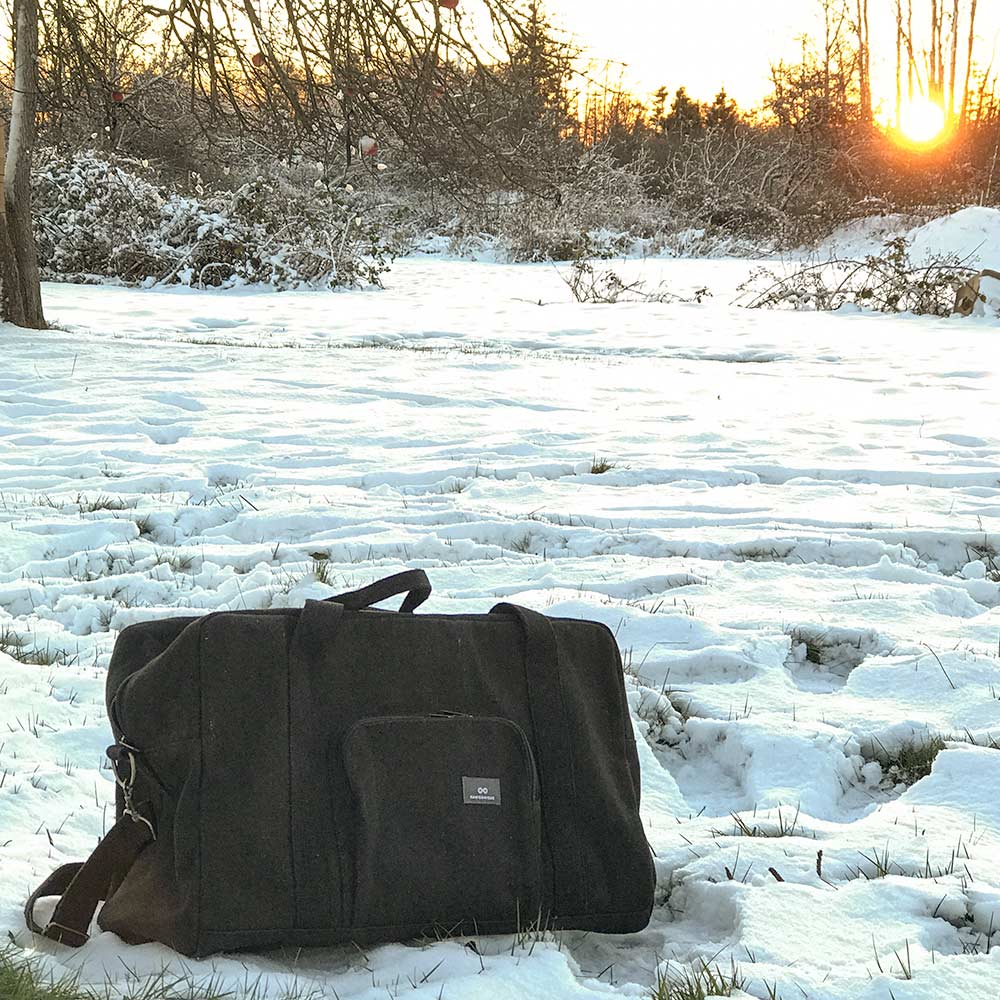 100% hemp duffel bag